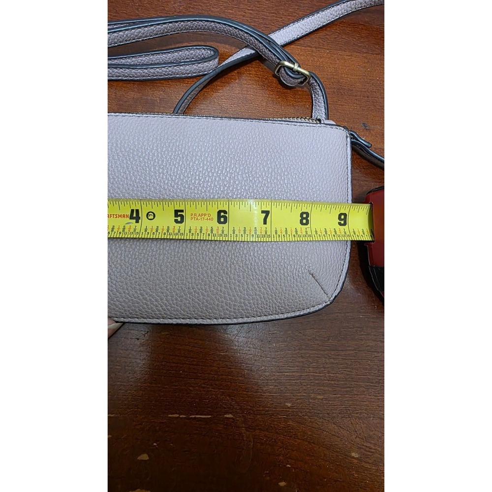 Joy Fux Leather Crossbody Clutch Bag Light Pink Adjustable Strap - Picture 5 of 6